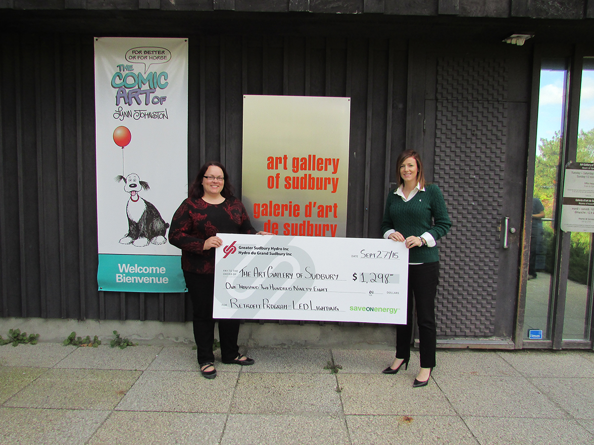 Art Gallery of Sudbury Greater Sudbury Hydro Energy Savers Cheque